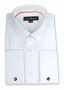 Фото Рубашка белая тканевый точечный узор Giovanni Fratelli артикул: 0167 Під запонки