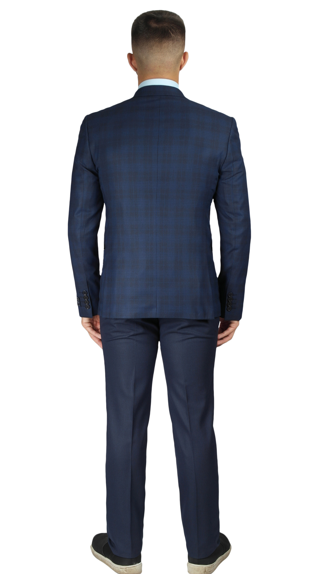 Костюм тройка тёмно-синий в клетку  CARDOZO