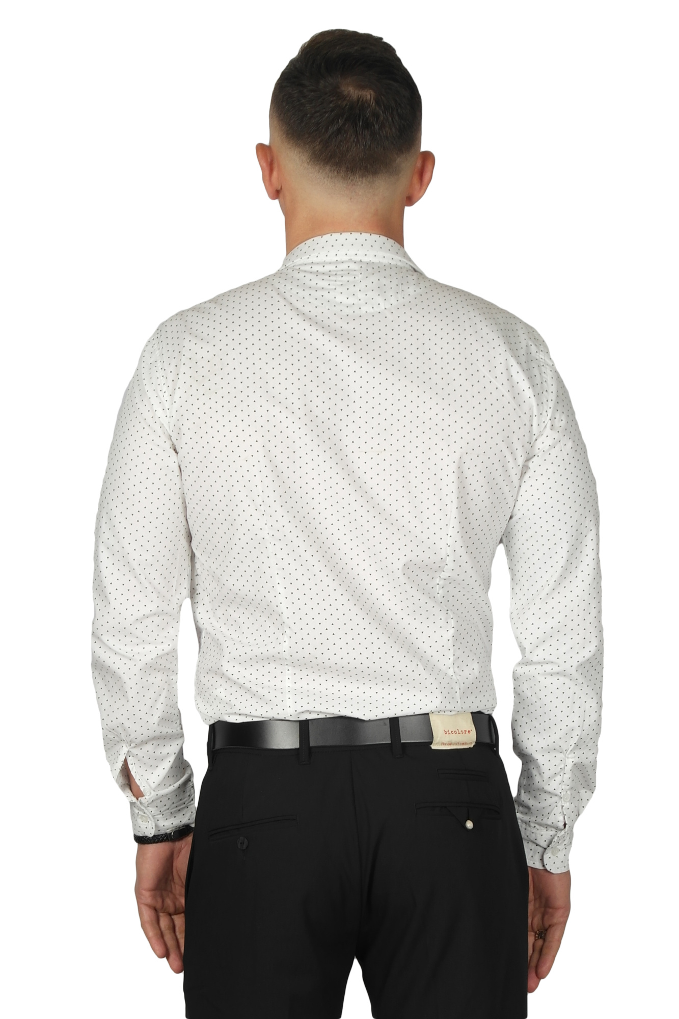 Рубашка белая в чёрный рисунок BICOLORE